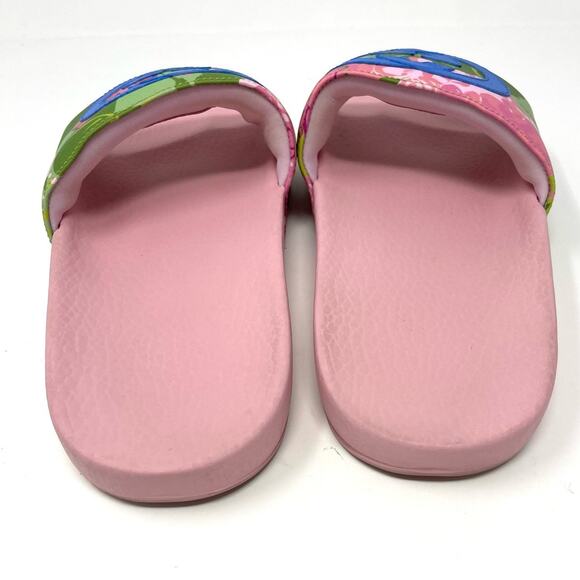 Gucci x Ken Scott GG Pursuit Floral Print Slide Slip On Flat Sandals Pink EU 37 - Picture 4 of 15